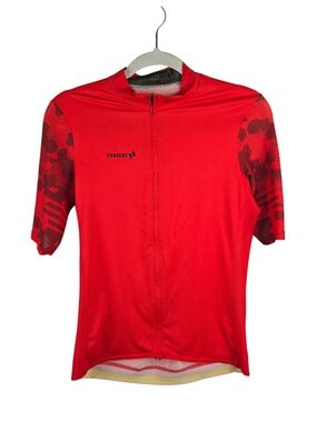 Panache Full Zip Cycling Jersey Red Camo Size Medium